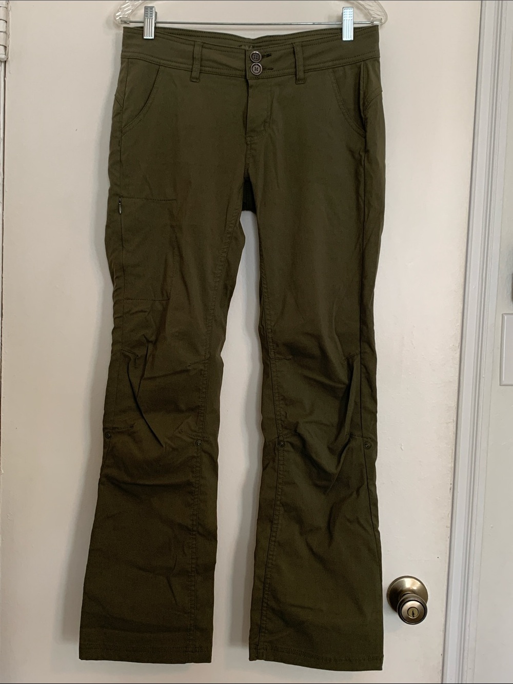 prAna Womens Olive Green Utility/Hiking Pants